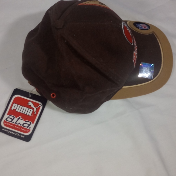 Vintage PUMA Cleveland Browns Hat Brown Adjustable Cap New - Picture 5 of 5